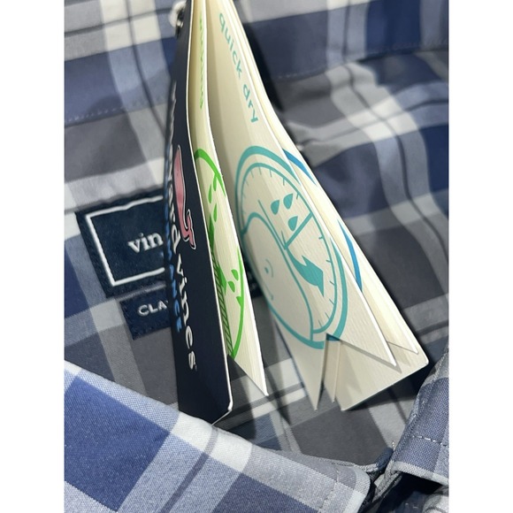 Men's Vineyard Vines NWT 2X Long Sleeve Button-Down Shirt Grey Harbor XXL New 2X - Picture 9 of 11